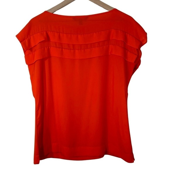 Banana Republic Orange Capsleeve Blouse, Small - Picture 2 of 4